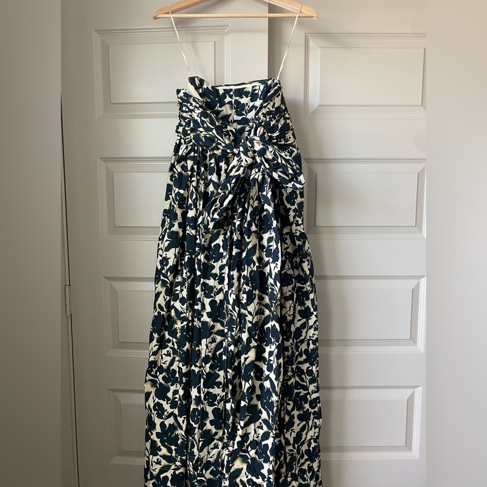 NWT J. Crew Strapless Black and Cream Floral Dress size 18 - Picture 7 of 7